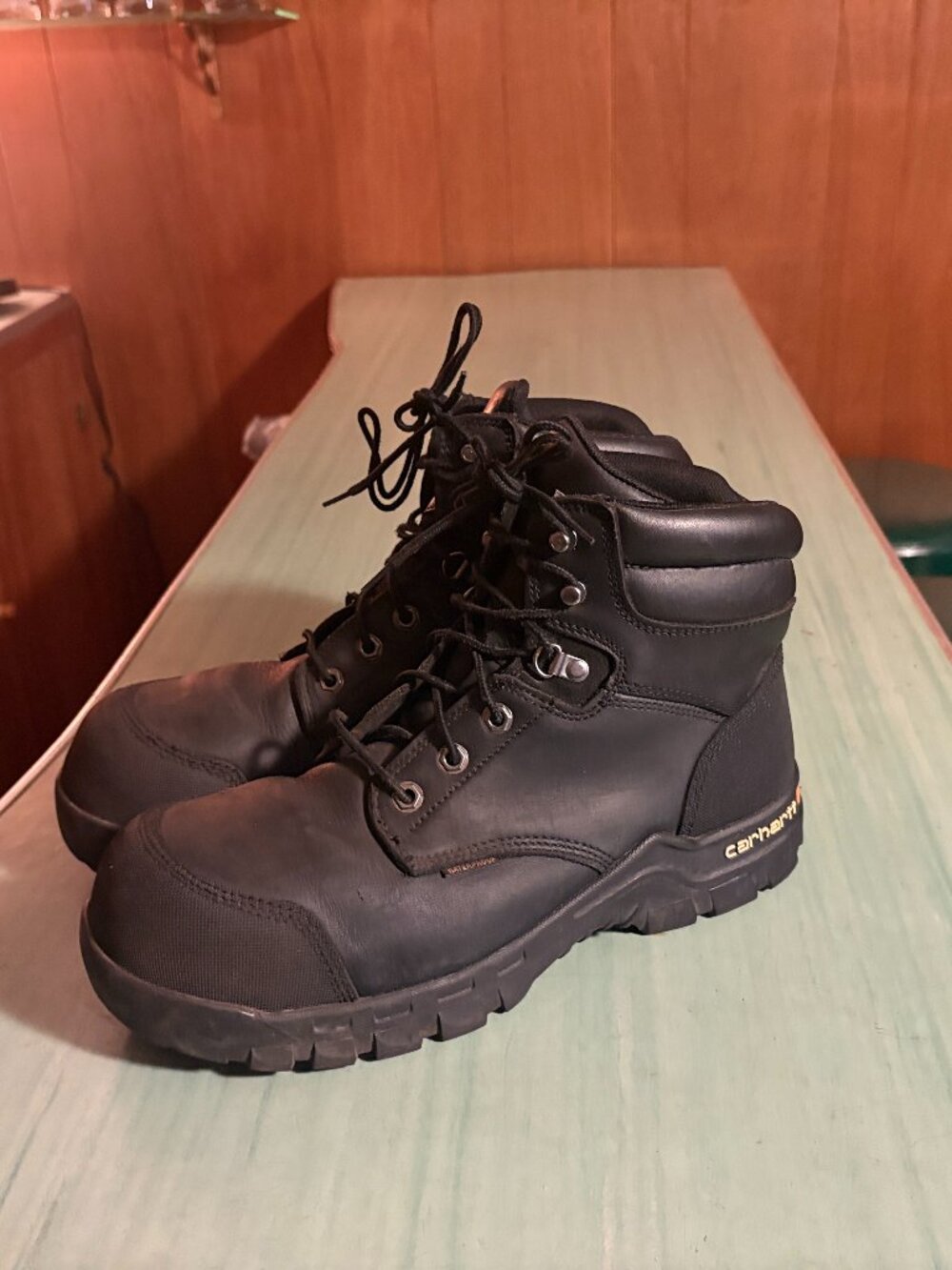 Mens Carhartt 6" Waterproof Safety Toe Rugged Flex Boots Size 11 W